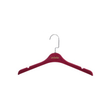 anti-slip red velvet hanger luxury wedding gown bridal dress hanger boutique garment suit coat shirt clothes flocking hanger